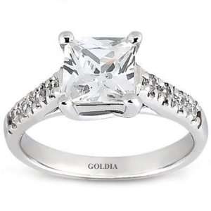  0.68 Ct.Diamond Engagement Ring with Side Stones Jewelry
