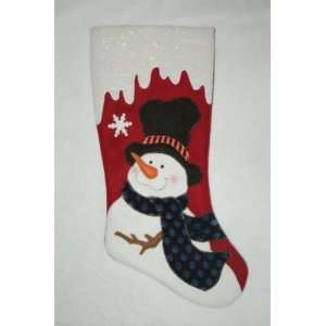  Trim a Home 20in Big Cuff Christmas Stocking   Red Snowman 