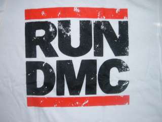 RUN DMC White short sleeve T shirt NWOT S 3XL Vintage Style JMJ RUN 
