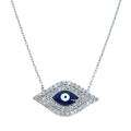 14k Rose Gold 1/3ct TDW Diamond Evil Eye Necklace (I J, I2 I3 