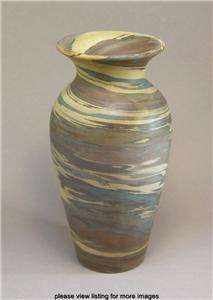  Swirl Pottery *Unusual Mark Vintage Antique Arts & Crafts Mission Vase