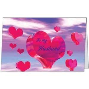 Birthday Husband Love Romantic Happy Heart Spouse Greeting Card (5x7 