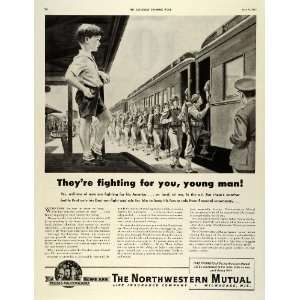 1942 Ad Northwestern Mutual Life Insurance Milwaukee World War II 