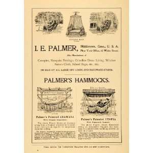  1899 Ad I E Palmer Hoop Canopy Hammock Trapeze Crinoline 