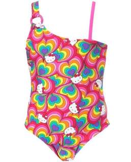 New Girl Hello Kitty Rainbow One Piece Swimsuit Swimwear Size 2T 3T 4T 