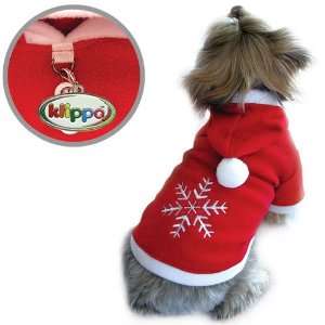   Holiday Dog Hoodie with Embroidered Snowflake   XL