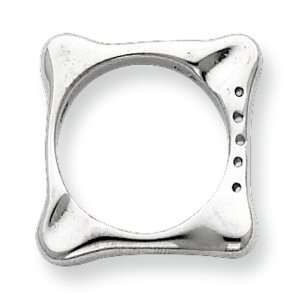  Sterling Silver 22.6 x 22.6mm Polished Casted Component 