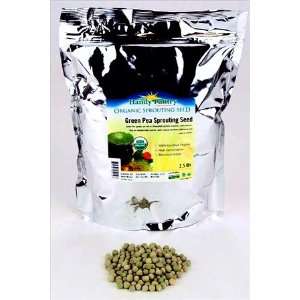  Pea Sprouting Seed  Organic  2.5 Lbs  Dried Green Peas for Sprouting 
