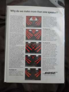 1980 Print Ad BOSE Stereo Speakers Models 301 501 601 and 901  
