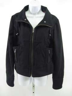 TOPSHOP Black Wool Zip Up Jacket Size 14  