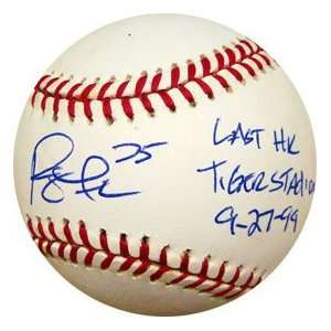   HR Tiger Stadium 9 27 99 Autographed Baseball
