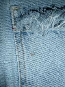 LEVIS 1999 Stonewash Fringe Cotton Denim Jeans 34 X 34  