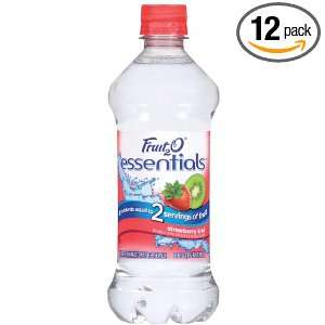 Fruit2O, Essential, Strawberry Kiwi, 18 Ounce Bottles (Pack of 12 