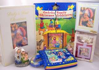 Kids Christmas Lot Nativity Childrens Book Keepsake Box Nativity Set 