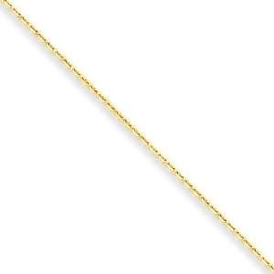   3mm, 10 Karat Yellow Gold, Diamond Cut Cable Chain   18 inch Jewelry