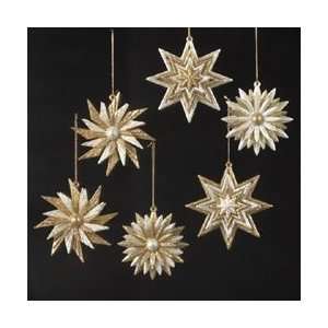   Pack of 24 Gold and Silver Sunflower and Snowflake Christmas Ornaments