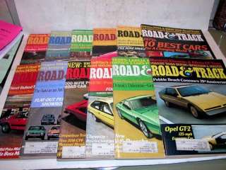 12 ISSUES ROAD & TRACK MAGAZINE 1975  