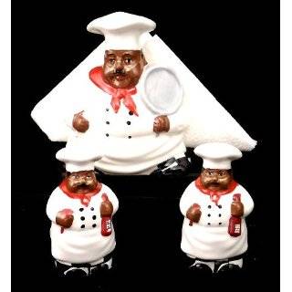 New Fat Bistro Chef Cookie Jar Black Ethnic African American  