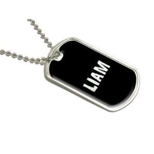 Liam   Name Military Dog Tag Luggage Keychain