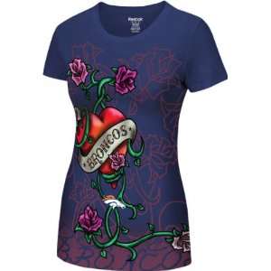   Shirt Reebok Navy Thorny Rose Womens T Shirt