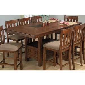   Belmont Counter Height Table in Saddle Brown Oak Furniture & Decor