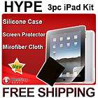   Gel Skin Case Cover + Guard + Cloth   Apple iPad 1st Gen 16 32 64