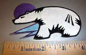 Polar Bear (stylized) iron on embroidered patch, beautiful  