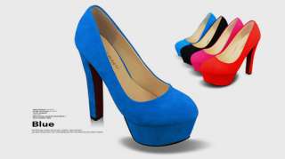   Suede Womens Shoes Platforms New Chunky High Heels Pumps B14Z  