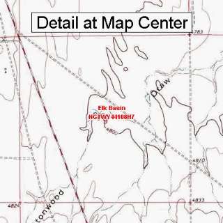  USGS Topographic Quadrangle Map   Elk Basin, Wyoming 
