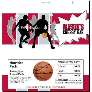 Houston Rockets Colored Basketball Candy Bar Wrapper 
