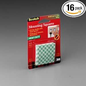   Scotch 1 Inch Heavy Duty Mounting Squares 16 Pack