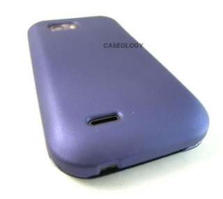 PURPLE RUBBERIZED HARD SNAP ON CASE COVER TMOBILE LG MYTOUCH Q PHONE 