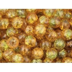   Bead 6mm Topaz and Green Crackle (50pc Pack) Arts, Crafts & Sewing