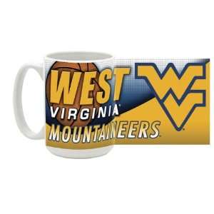 University of West Virginia 15 oz Ceramic Coffee Mug   WV Basketball 