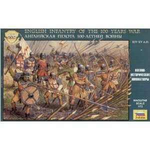  100 Years War English Infantry XIV XV AD (45) 1 72 Zvezda 