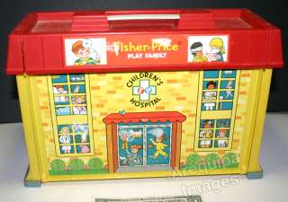 1976 Fisher Price Childrens Hospital Plat Family as shown Little 