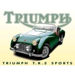  Triumph TR3 Sports Metal Sign Automobiles and Cars Decor 