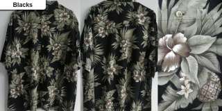 New Mens Hawaiian Shirts Palm Flower leaf Print Button resortwear XL 