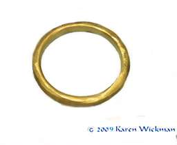 Elegant Hammered Band Ring Solid 22k Gold or 24k  