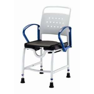  Ulm Shower Commode Chair in Grey / Blue