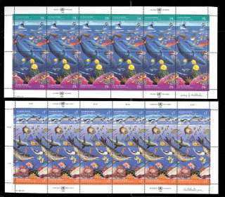 UNITED NATIONS CLEAN OCEAN ISSUES (3) SHEETS/12  