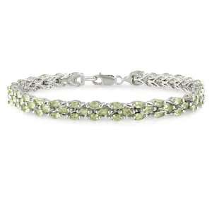  Sterling Silver Peridot Bracelet, 7 Jewelry