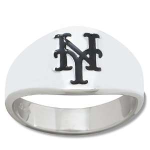   Silver New York Mets NN Enamel Ring NEW GEMaffair Jewelry