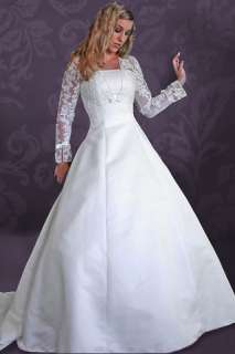 Claire Long Sleeve MODEST Wedding Dress Gown 14 Ivory  