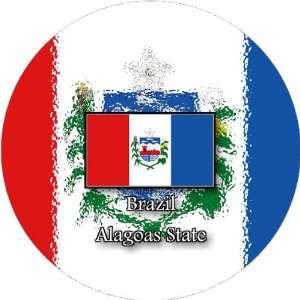    58mm Round Pin Badge Brazil Alagoas State Flag