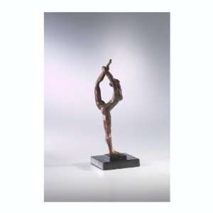   Old World Bronze 10.38 Standing Bow Yoga Sculpture
