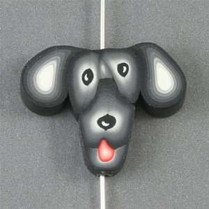  20mm Black Dog Handmade Clay Beads Arts, Crafts & Sewing
