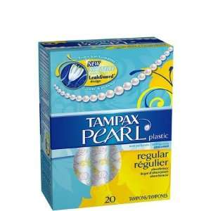 Tampax Pearl Unscented Regular Tampons with Plastic Applicator 20 ct 