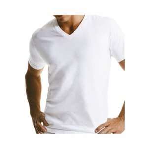  Calvin Klein V neck T shirts (3 pack) White   Large 