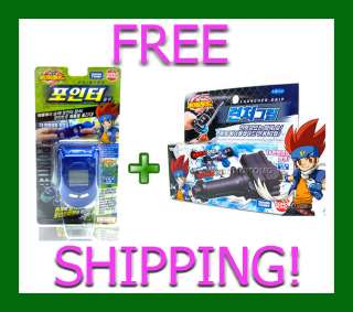 NEW Metal Fight Beyblade Launcher Grip BB15 + Pointer Blue BB16 Free 